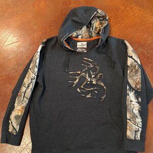 Legendary Whitetails Outfitter Gray Camo Hoodie Unisex Size XL